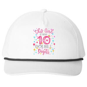 10th Birthday Gift This Is Now 10 Double Digits Snapback Five-Panel Rope Hat