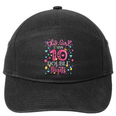 10th Birthday Gift This Is Now 10 Double Digits 7-Panel Snapback Hat