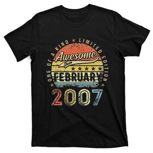 16th Birthday Gift Awesome Since February 2007 16 Year Old Cute T-Shirt