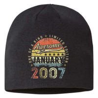 16th Birthday Gift Awesome Since January 2007 16 Year Old Cute Sustainable Beanie