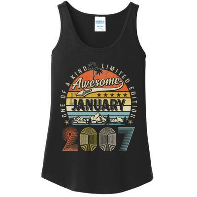 16th Birthday Gift Awesome Since January 2007 16 Year Old Ladies Essential Tank