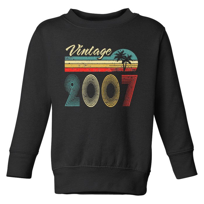 16th Birthday Gift Vintage 2007 Retro 16 Years Old Toddler Sweatshirt