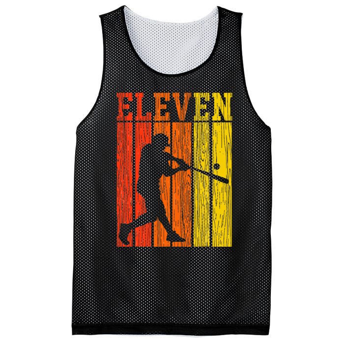 11th Birthday Gift Eleven Vintage Baseball 11 Year Old Mesh Reversible Basketball Jersey Tank