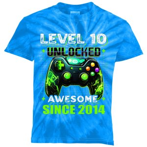 10th Birthday Gamer 10 Year Old Funny Bday  Kids Tie-Dye T-Shirt