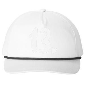 13th Birthday Heart Snapback Five-Panel Rope Hat