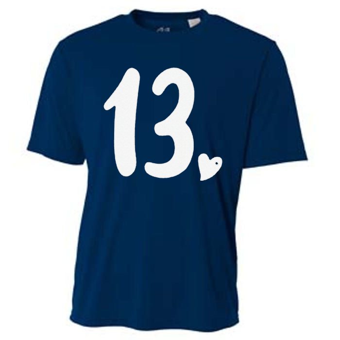 13th Birthday Heart Cooling Performance Crew T-Shirt