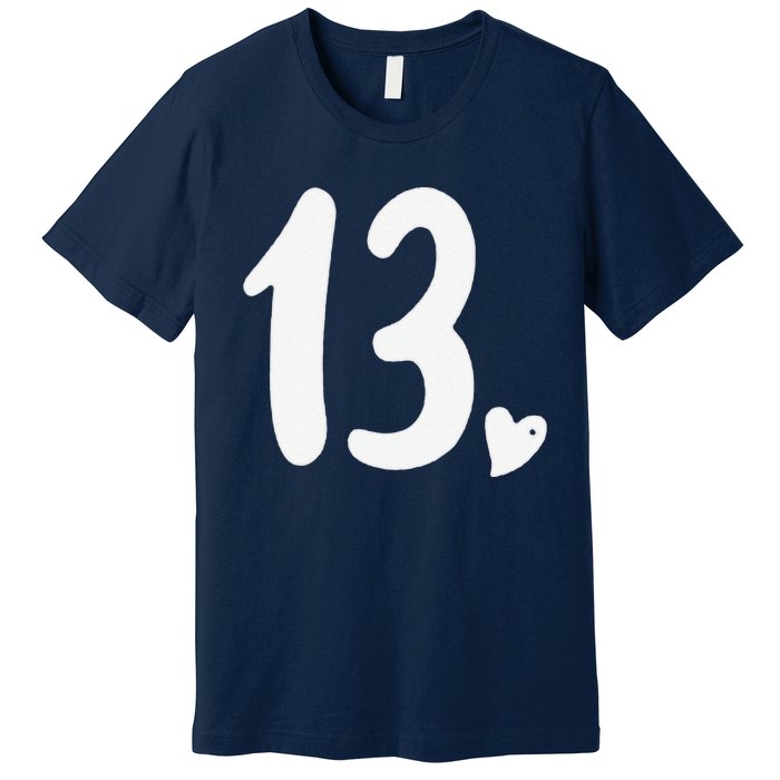 13th Birthday Heart Premium T-Shirt