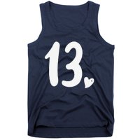 13th Birthday Heart Tank Top