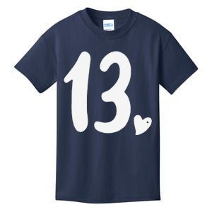 13th Birthday Heart Kids T-Shirt