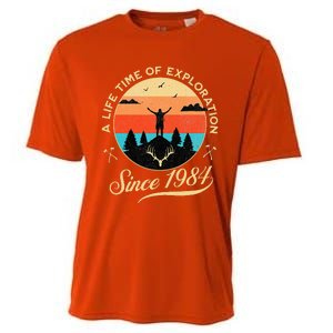 1984 Birthday Hiking Adventure Camping Outdoors 40th Cooling Performance Crew T-Shirt