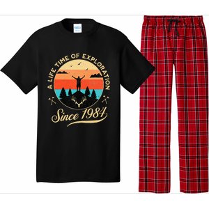 1984 Birthday Hiking Adventure Camping Outdoors 40th Pajama Set