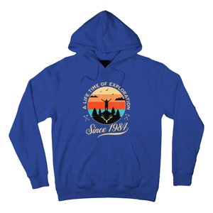 1984 Birthday Hiking Adventure Camping Outdoors 40th Hoodie