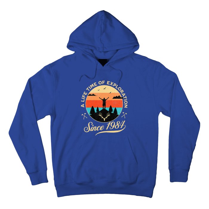 1984 Birthday Hiking Adventure Camping Outdoors 40th Hoodie