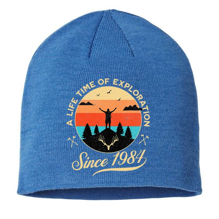 1984 Birthday Hiking Adventure Camping Outdoors 40th Sustainable Beanie