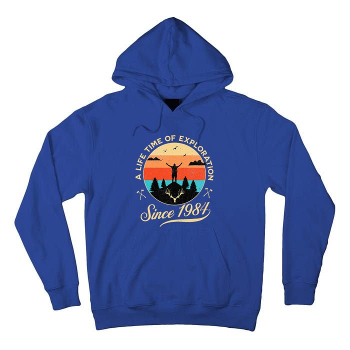 1984 Birthday Hiking Adventure Camping Outdoors 40th Tall Hoodie