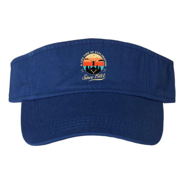 1984 Birthday Hiking Adventure Camping Outdoors 40th Valucap Bio-Washed Visor