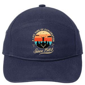 1984 Birthday Hiking Adventure Camping Outdoors 40th 7-Panel Snapback Hat