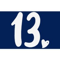 13th Birthday Heart Bumper Sticker