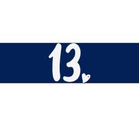 13th Birthday Heart Bumper Sticker