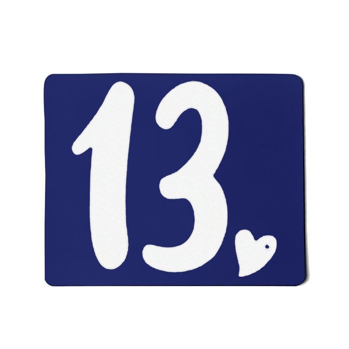 13th Birthday Heart Mousepad