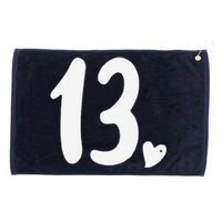 13th Birthday Heart Grommeted Golf Towel