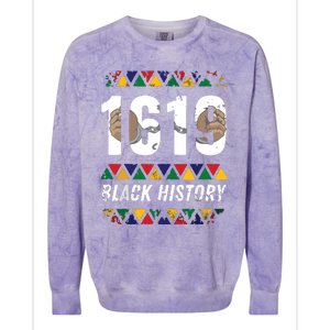 1619 Black History Month African American Pride Celebration Colorblast Crewneck Sweatshirt