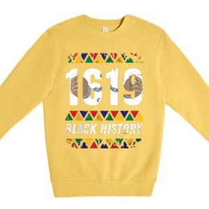 1619 Black History Month African American Pride Celebration Premium Crewneck Sweatshirt