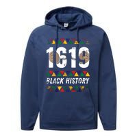 1619 Black History Month African American Pride Celebration Performance Fleece Hoodie