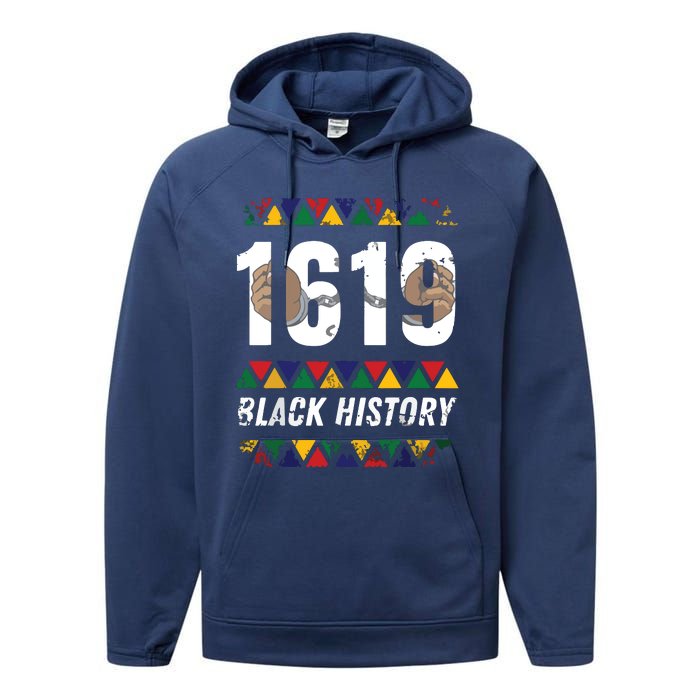 1619 Black History Month African American Pride Celebration Performance Fleece Hoodie