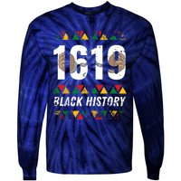 1619 Black History Month African American Pride Celebration Tie-Dye Long Sleeve Shirt