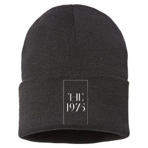 1975 black indie rock fun cool popular band Sustainable Knit Beanie