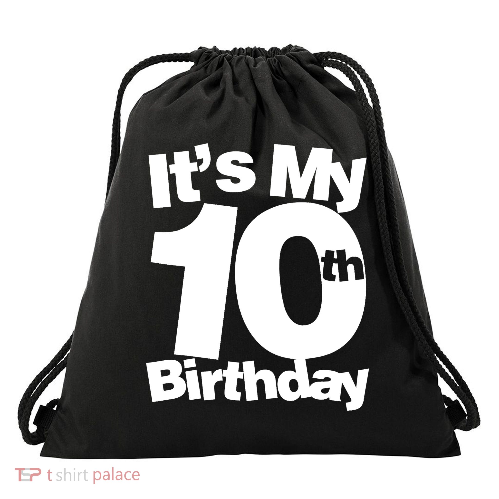 10th Birthday It's My 10th Birthday 10 Year Old Birthday TShirt Drawstring Bag