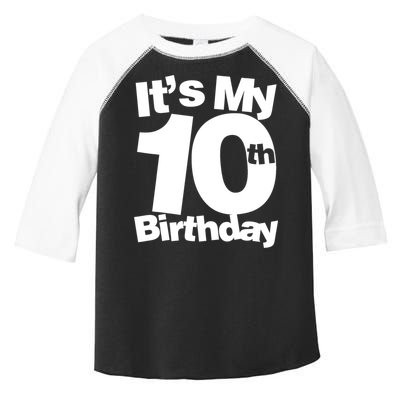 10th Birthday It's My 10th Birthday 10 Year Old Birthday TShirt Toddler Fine Jersey T-Shirt