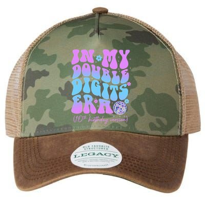 10th Birthday  In My Double Digits Era Groovy Retro Legacy Tie Dye Trucker Hat