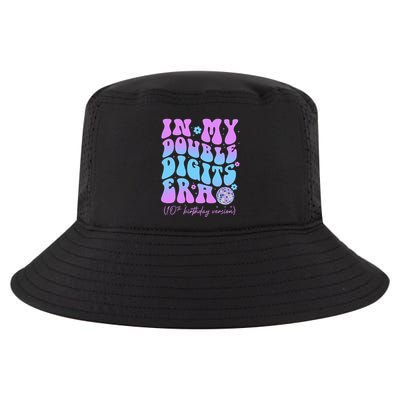 10th Birthday  In My Double Digits Era Groovy Retro Cool Comfort Performance Bucket Hat