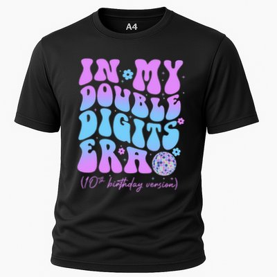 10th Birthday  In My Double Digits Era Groovy Retro Performance Shirt
