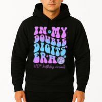 10th Birthday  In My Double Digits Era Groovy Retro Hoodie