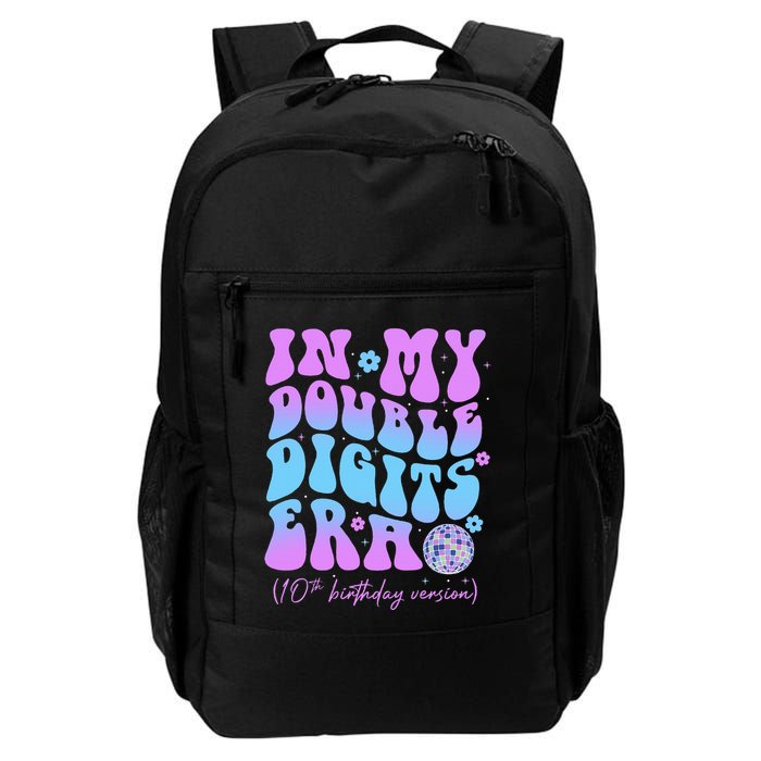 10th Birthday  In My Double Digits Era Groovy Retro Backpack
