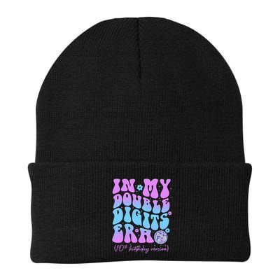 10th Birthday  In My Double Digits Era Groovy Retro Beanie