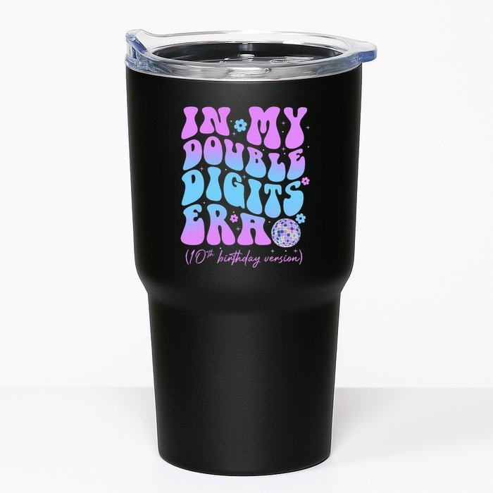 10th Birthday  In My Double Digits Era Groovy Retro Tumbler