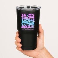 10th Birthday  In My Double Digits Era Groovy Retro Tumbler