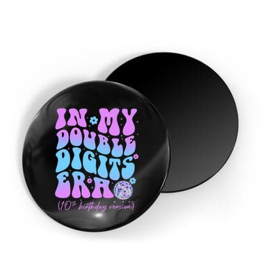 10th Birthday  In My Double Digits Era Groovy Retro Magnet