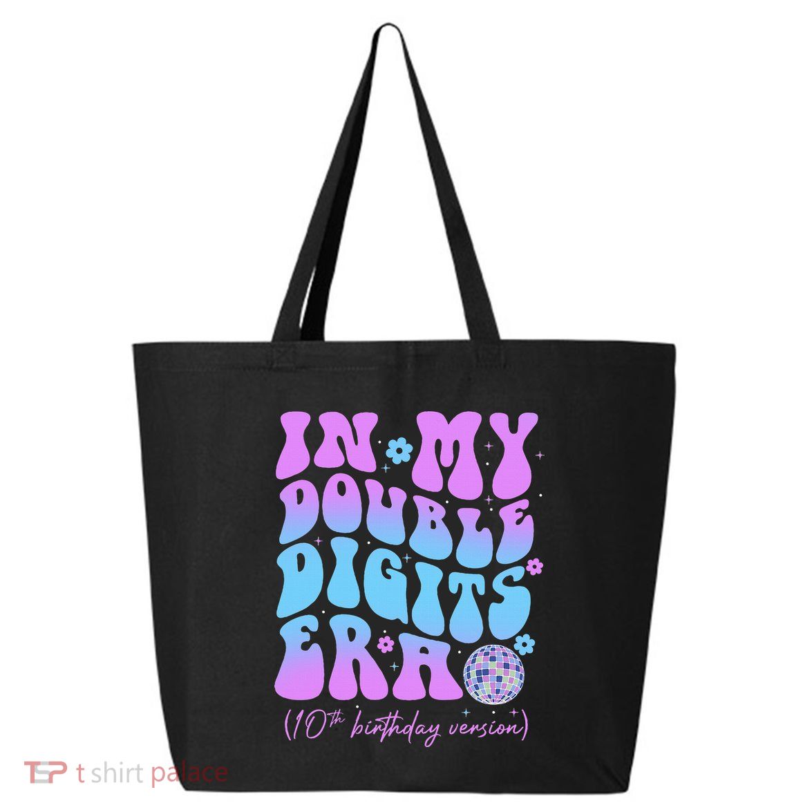 10th Birthday  In My Double Digits Era Groovy Retro 25L Jumbo Tote