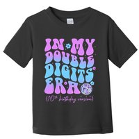 10th Birthday  In My Double Digits Era Groovy Retro Toddler T-Shirt