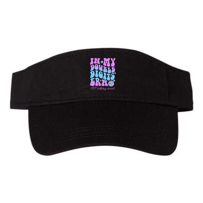 10th Birthday  In My Double Digits Era Groovy Retro Visor