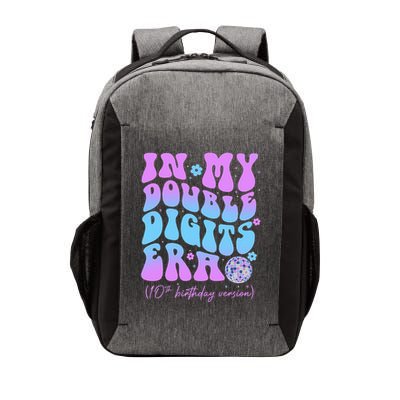 10th Birthday  In My Double Digits Era Groovy Retro Vector Backpack