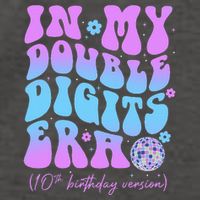 10th Birthday  In My Double Digits Era Groovy Retro Vector Backpack
