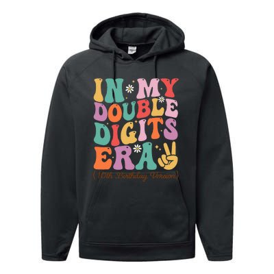 10th Birthday In My Double Digits Era Performance Fleece Hoodie