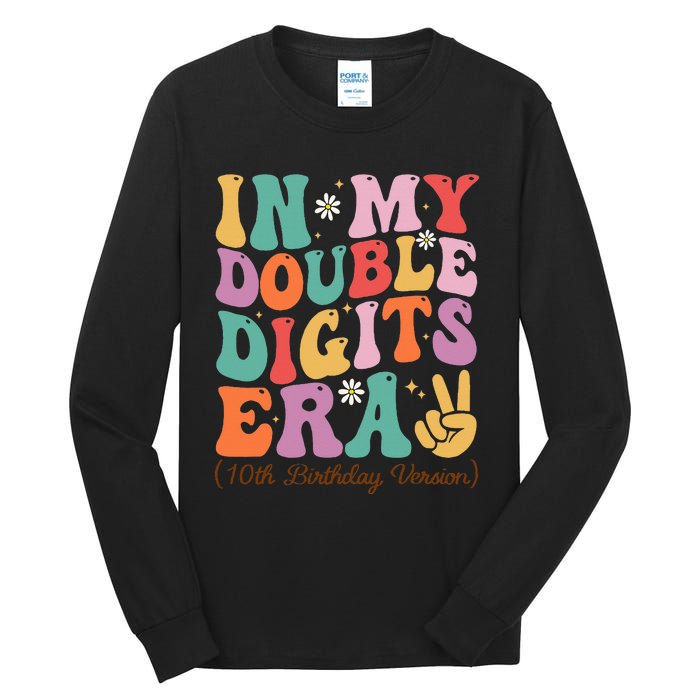 10th Birthday In My Double Digits Era Tall Long Sleeve T-Shirt