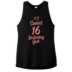 16th Birthday Idea N Sweet 16 Year Old Girl Ladies PosiCharge Tri-Blend Wicking Tank